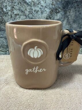 Rae Dunn “Gather” Pumpkin 16 oz Ceramic Mug | NWT